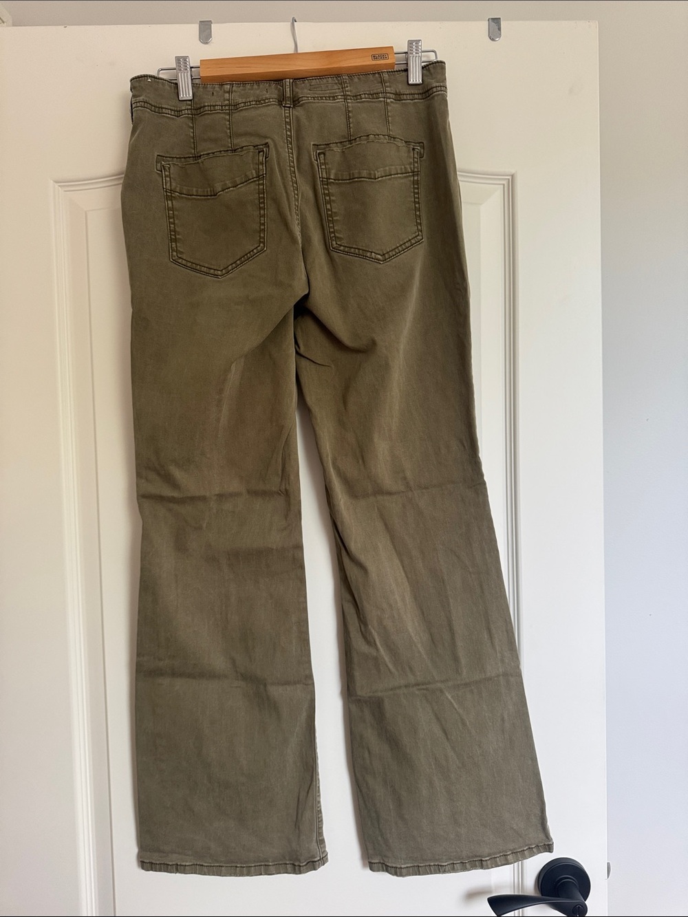 Pilcro Olive Green Wide-Leg Utility Jeans - Picture 5 of 7